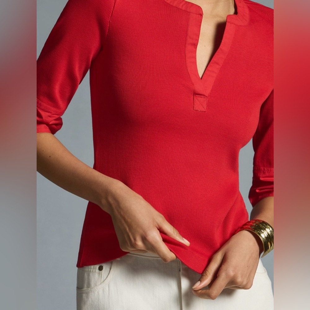Anthropologie Maeve Top NWOT sz XS red